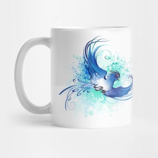 Watercolor Blue Bird with drops Mug